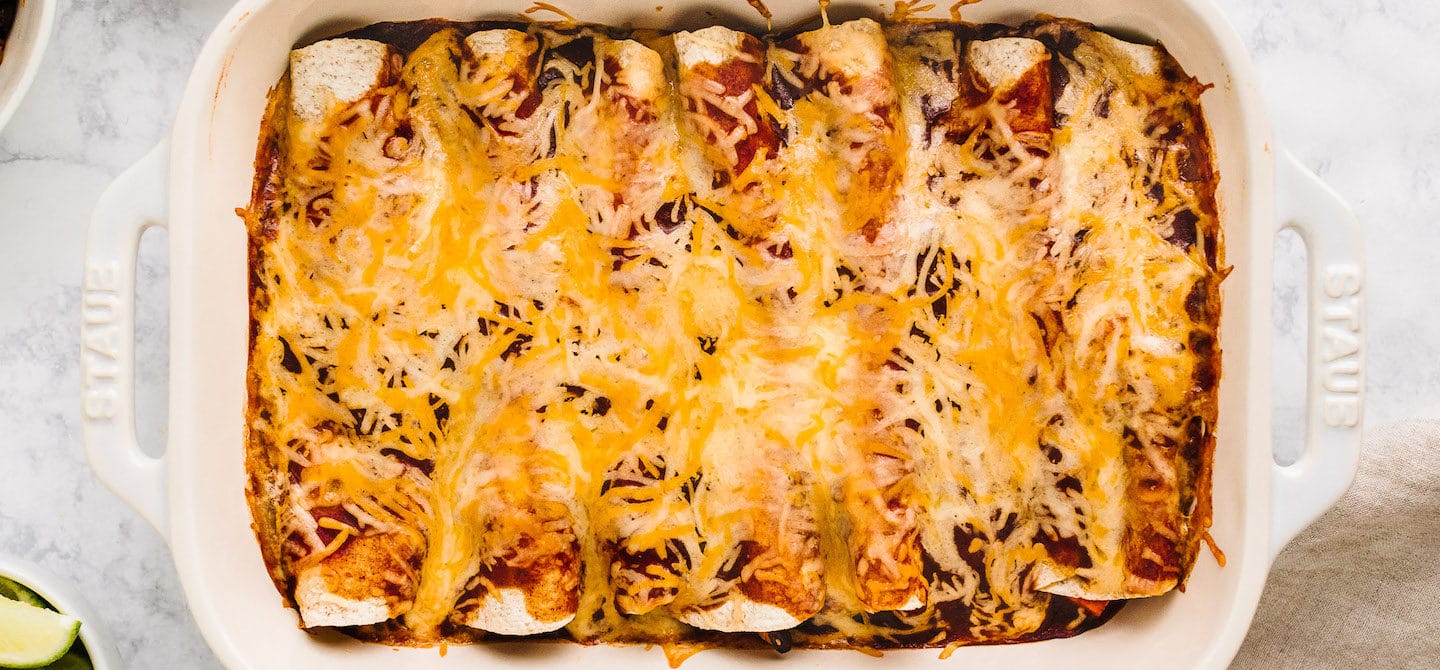 A Simple Sweet Potato Black Bean Enchilada Recipe HUM Nutrition Blog